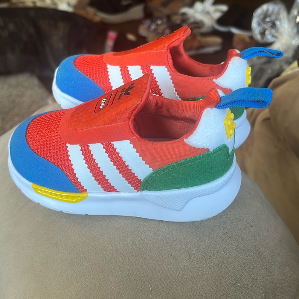 Toddler Adidas’s Lego shoes. Size 5K